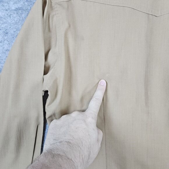 Kennington of California Men's Shirt Brown Western/Cowboy Pearl Snap Long Sleeve - Picture 11 of 11